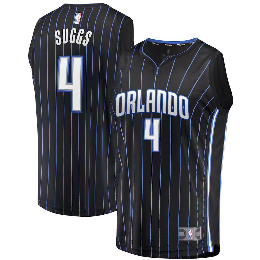 Men Orlando Magic #4 Jalen Suggs Fanatics Branded Black Fast Break Replica NBA Jersey